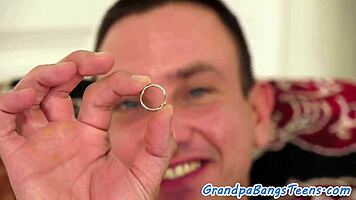 yo, this sweet eurobabe got pounded by grandpa’s huge bbc!