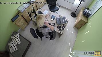 blonde miss hints at getting banged hard in a hidden loan video.