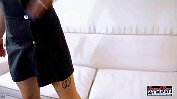 Damn! Cute Tattooed Brunette Pamela Morrison Masturbates Hard!