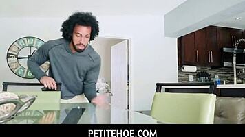 Sweet innocent Honey Hayes breaks fleshlight, offers tight pussy as replacement.