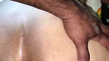 Stepfather fucks pregnant stepdaughter's ass, creampies her intensely, nearly inducing labor