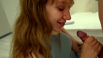 Tinder date devours cock deeply