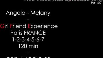 angela and melany kiss passionately in paris with a cock! 😘