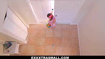 Petite Teenager in Facial Scene