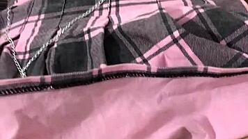 home video of teen in miniskirt asks master for anal sex