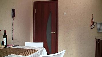 teen in maid outfit begs to be taken by daddy, riding and moaning loud