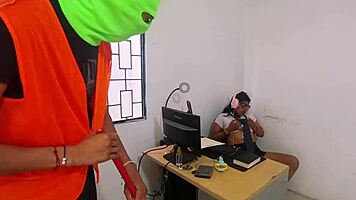 Janitor, Are You Ready to Pound This Horny Secretary's Tight Ass? I’m Waiting Bent Over!