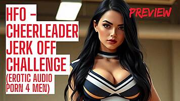 Cheerleader makes you cum hard in contest