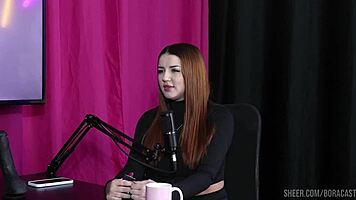 malu paz and bruna carlos in sheer red outfits during public handjob