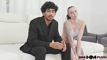 Uncut 19-Year-Old Latino Jay Raw Fucks Tattooed Indica Marie Hard