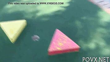 Short teen 18+ barely legal gets wild in missionary action.