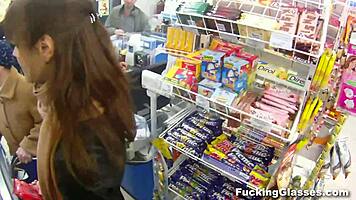 not shy teen fucks on stairway