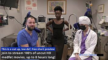 Petite Brunette Rina Arem Explores Gyno Secrets with Dr. Tampa