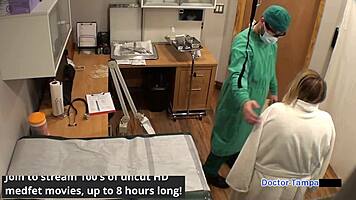 Dr Tampa Torments Olivia Kassady In Lesbian Clinic With Toys