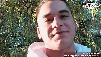 Can you believe this cute British teen tries her first blowjob?