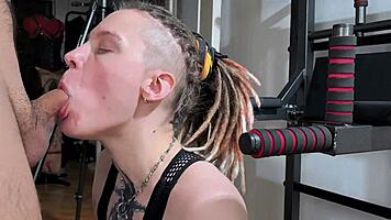 Workout turns into intense doggystyle fuck with girlfriend