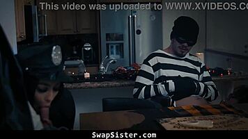 four stepsiblings agree to a full-on sex party with riding and blowjobs 😏