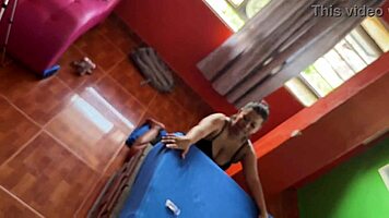 Mature milf waits for step-nephew in doggystyle position