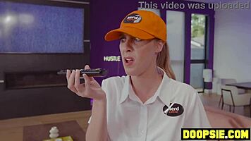 Hey, caught snooping in the garage, now face busty milf's 3-some punishment