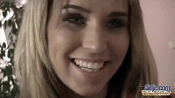 Blonde Teen Seduces Grandpa, Sucks Cock, First Young Sex, Cums Hard in Mouth
