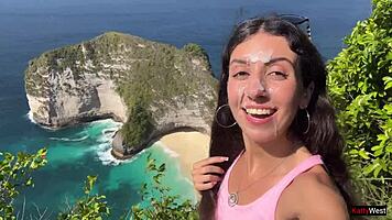 Crazy cumwalk in a crowded public spot, nearly got caught with cum in mouth