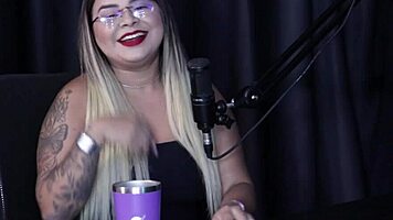 submissive tattoo girl in group sex