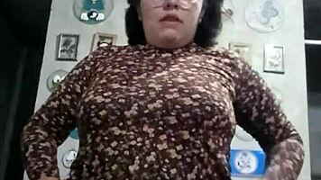 Beautiful Short-Haired Housewife Trains for Fitness