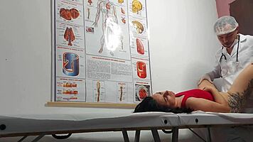 Gynecologist Examines Patient in Hospital Setting