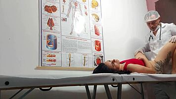 Gynecologist Examines Patient in Hospital Setting