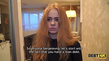 Russian Teen Debtor Bent Over For Rough Sex With Collector