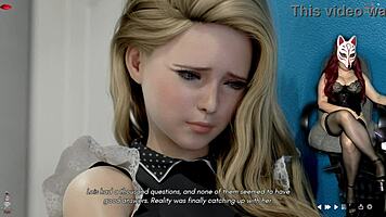 Petite College Girl Plays Game in Cosplay!