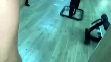 training turns into hard fuck and cum in mouth