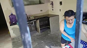 Damn! Ugly old man pounds busty big-ass beauty with huge nipples in outdoor action!