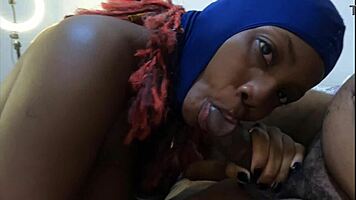 mind blowing ski mask ebony cumslut sloppy head