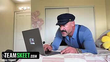 Delilah and Sona get raw blowjobs and assfucking from stepfathers!