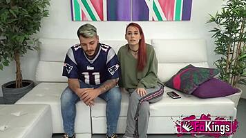 today's couples feature redhead teen piikara and her boyfriend getting intimate for the camera.