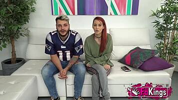 today's couples feature redhead teen piikara and her boyfriend getting intimate for the camera.