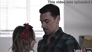 cheerleader teen 18+ lily larimar complimented by her much older teacher ryan driller!