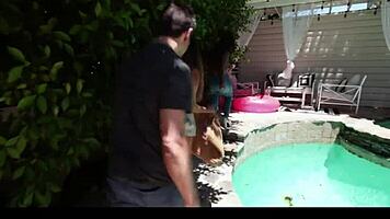 Two female roommates fuck and get caught by a man