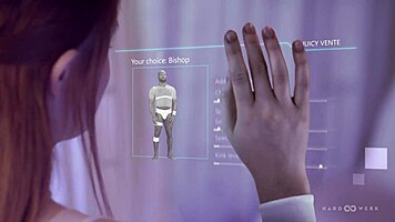 Lucy Huxley STRIPS and SUCKS big black cocks in group