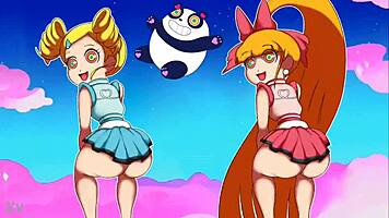 teenage powerpuff girls throw it back in panties and thongs