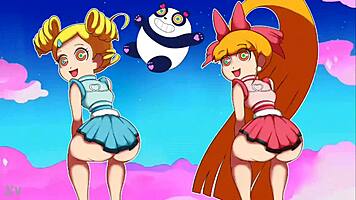 teenage powerpuff girls throw it back in panties and thongs