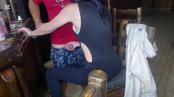 standing pussyjob sex with stepsis just teasing tip