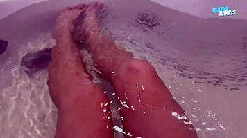 Masturbate In Bathroom With Wet Pussy And Small Tits