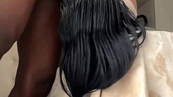 yo, watch this cute school girl get face fucked hard by big black cock