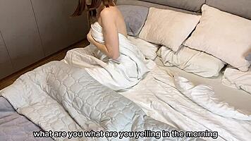 I brazenly fuck my stepmom during this massage session in our homemade video.