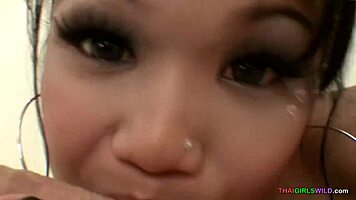 Gorgeous Asian Teen 18+ Fucks and Swallows Like Pro