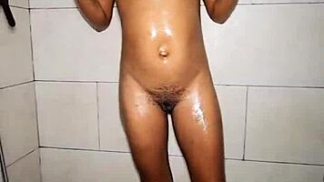 Sexy teen prepares for intense banging at home