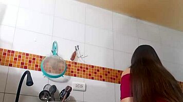 Latina aunt's wild cameltoe fantasy unfolds