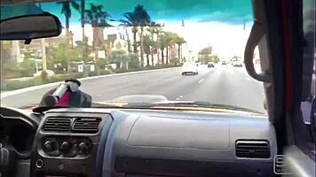 I gived road head to his big cock on las vegas boulevard, so wet!
